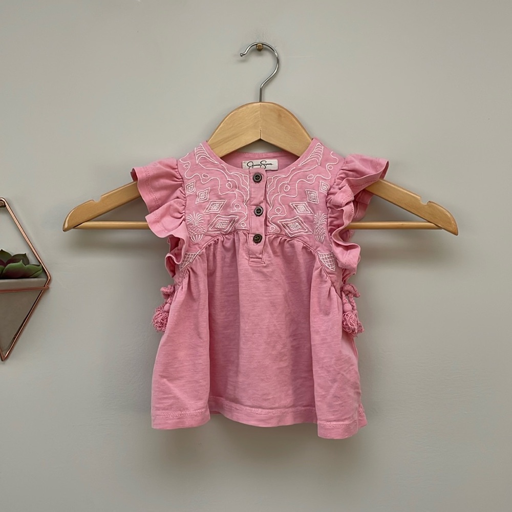 🌷5/$20🌷 Jessica Simpson Embroidered Top 18M